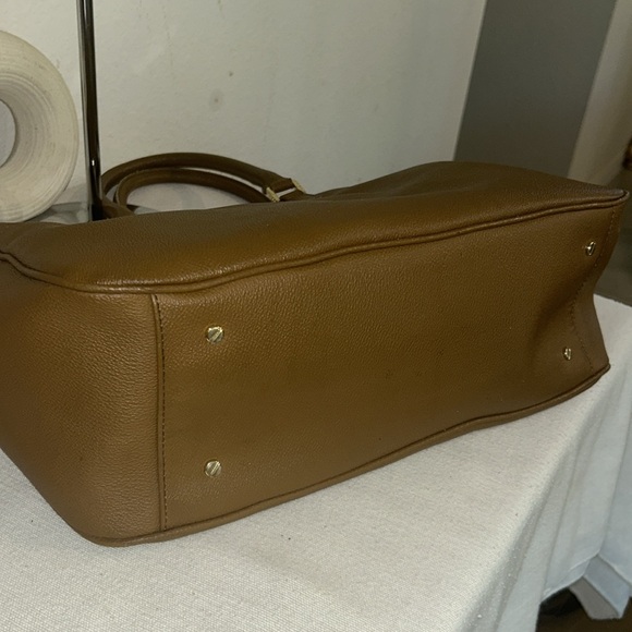 TORY BURCH - Large Brown Leather Tote bag - Picture 6 of 13